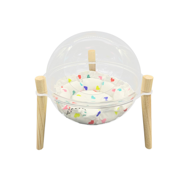 Customized double-hemisphere sustainable acrylic cat bedroom dome transparent wood pet supplies cat store