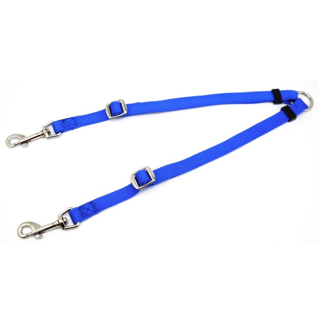 Easy-to-use double nylon webbing coupler dog skin strap pet supplies for two dogs