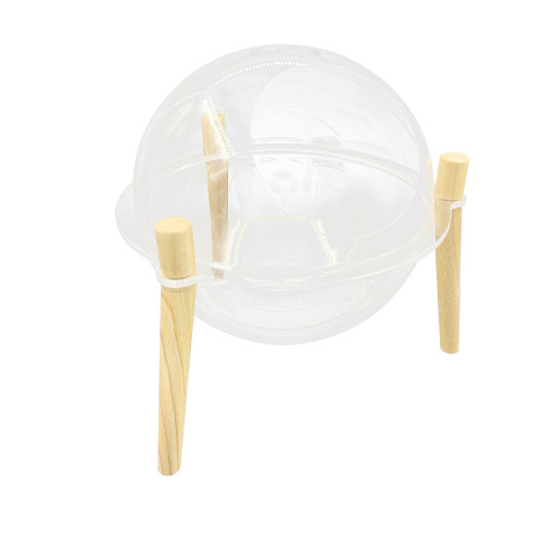 Customized double-hemisphere sustainable acrylic cat bedroom dome transparent wood pet supplies cat store