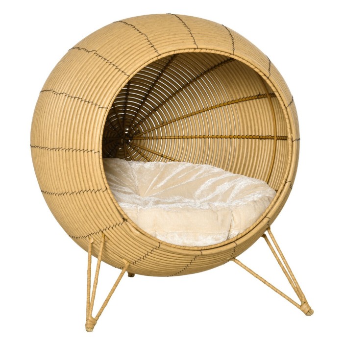 Pet supplies manufacturing accepts design, price negotiation, custom wicker cat beds, elevated rattan cat baskets