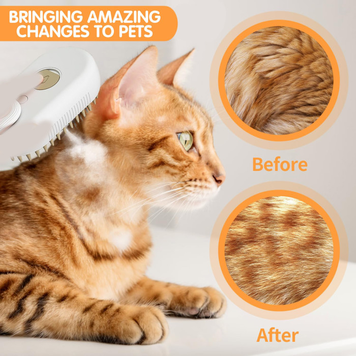 New steam dog brush 3-in-1, dog steam dog brush, dog spray massage comb, pet grooming comb, hair removal brush, pet supplies