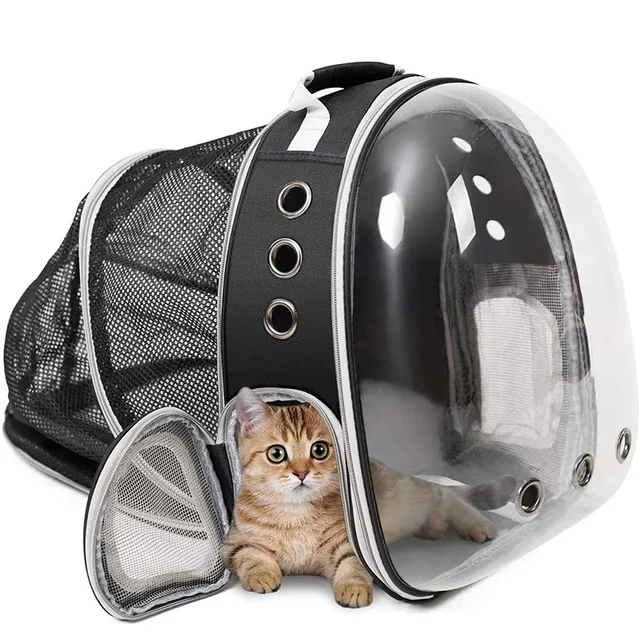 Portable cat backpack, cat and dog backpack, astronaut space capsule, kitten and puppy carrying pet backpack, pet supplies