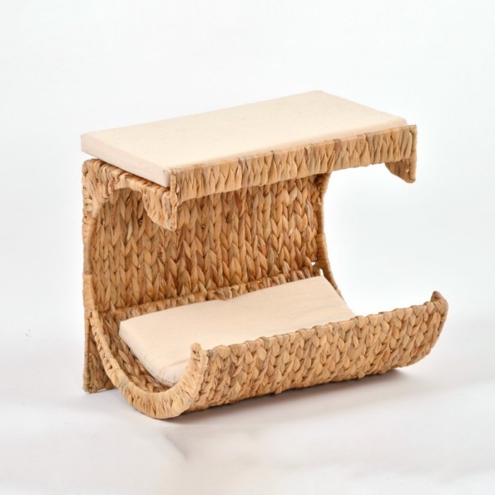 Natural water hyacinth cat villa hammock woven pet accessories and cat products produced by Vietnamese manufacturers