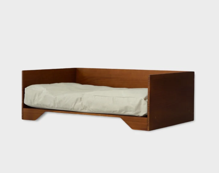 High-end and comfortable wooden pet bed with cushions, supplied by ODM/ wholesaler for dogs made in Vietnam