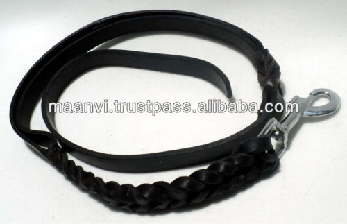 Heavy-duty durable woven leather dog leather strap woven training walking pet supplies