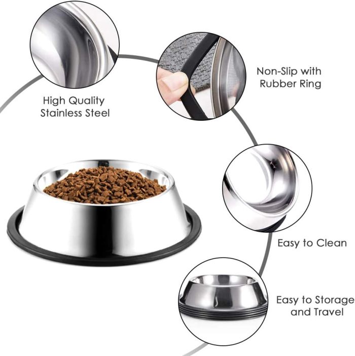 Bulk order delivery of pet bowls, feeders, cat feeders, adjustable pet supplies, anti-slip stainless steel dog food, water bowls