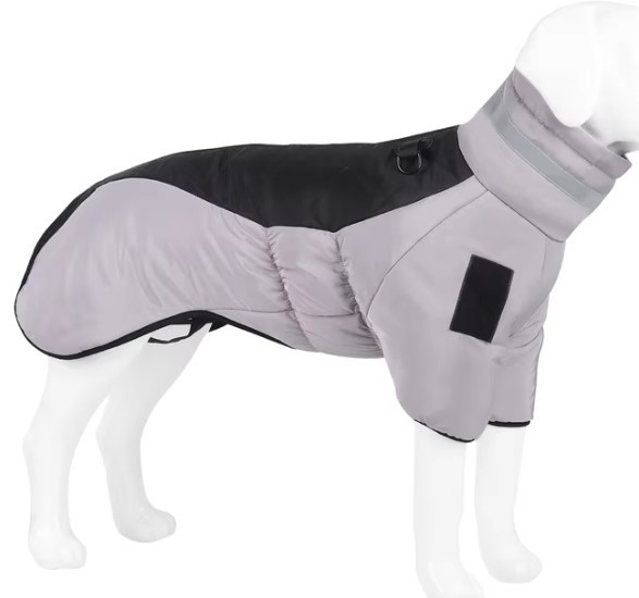 Waterproof pet jacket, large dog winter coat, elastic design, solid pattern, golden retriever set