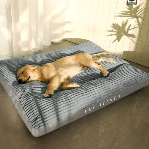 Soft winter warm sleep corduroy pad, medium-sized detachable puppy sofa bed, pet supplies