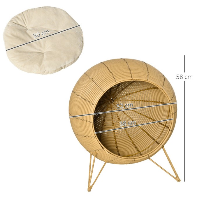 Pet supplies manufacturing accepts design, price negotiation, custom wicker cat beds, elevated rattan cat baskets