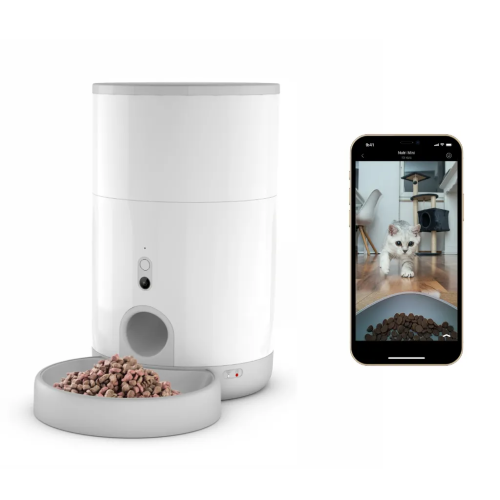 2.6-liter automatic Wifi pet feeder, pet supplies with camera, suitable for two-way audio intelligent application control of programmable meals for cats and dogs