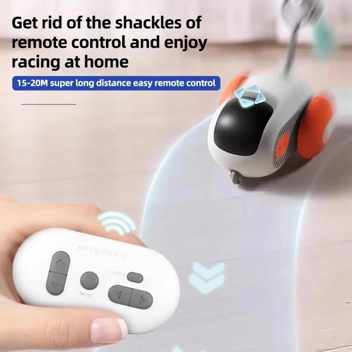 Smart cat toy car, interactive cat toy ball, automatic rolling, remote control toy car, indoor cat accessories, pet kitten supplies