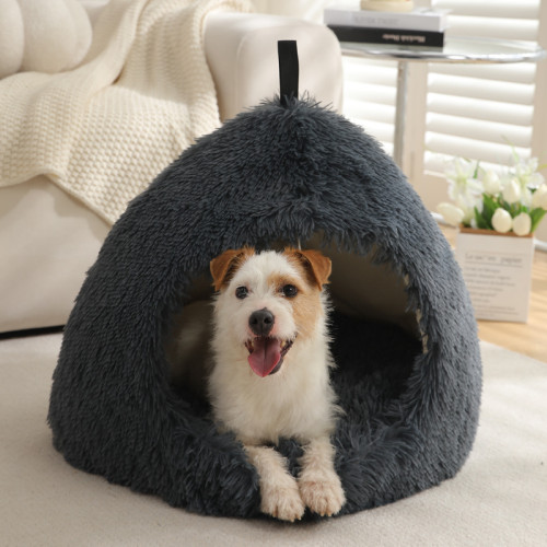 New winter solid pattern cat bed plush warm dog bed pad, eco-friendly fabric dog bed deep sleep pet product