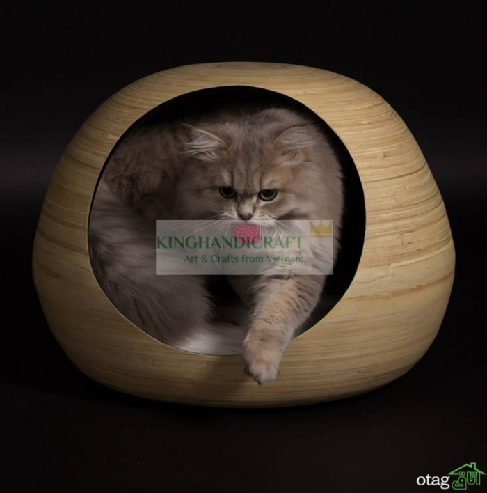 Wholesale of luxury natural bamboo cage cat and dog pet bedroom accessories and supplies with skin-friendly pads