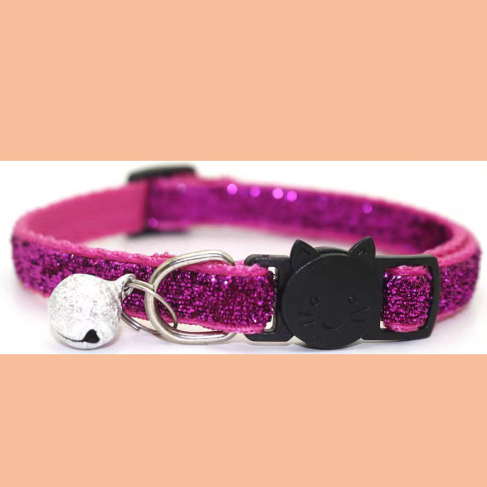 New pet decoration cat collars, bell collars, golden scallion velvet dog collars, pet products