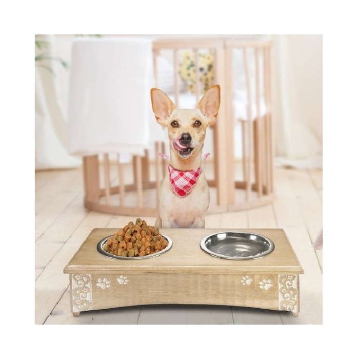 Great food, with 2 stainless steel bowls, handcrafted dog accessories and pet supplies