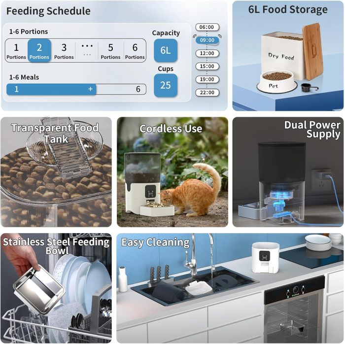 Intelligent pet feeding products, pet feeding dispensing products, automatic timed and quantified feeder