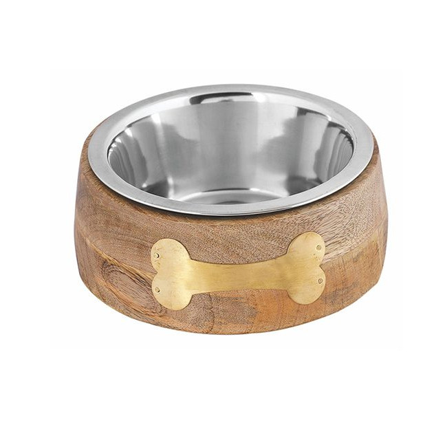 Wholesale price of custom-made wooden pet bowls based on samples, high-quality grade wooden pet feeders and pet bowls supply