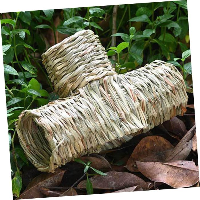 3-way hamster tunnel, handmade pet products, chewing toys, mouse toys, portable hamster cave weaving, hamster tunnel, small animal games