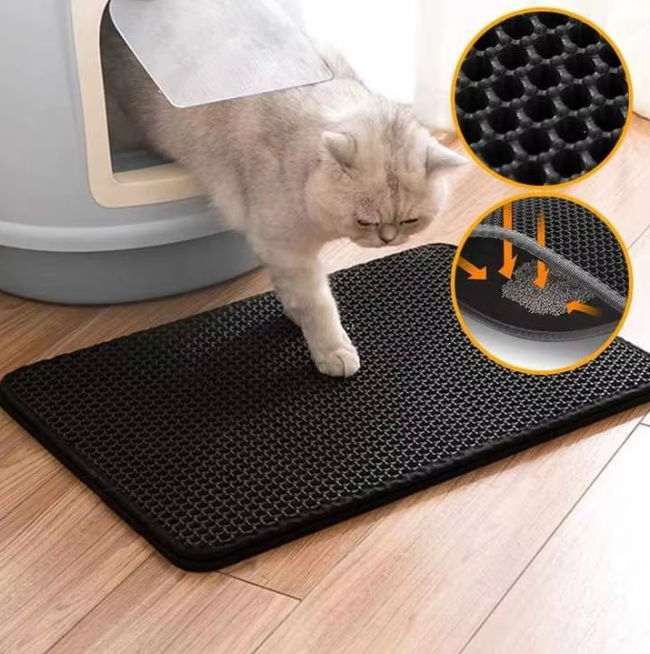 Extra-large EVA double-layer cat litter pad, thick waterproof pet pad, anti-tracking carpet, anti-dirt and messy wholesale supply