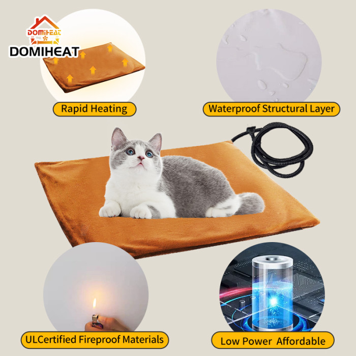 Durable and comfortable house heater, animal bed heater, heating floor mat supply for pregnant women, newborn pets, soft leather 150 * 100 cm