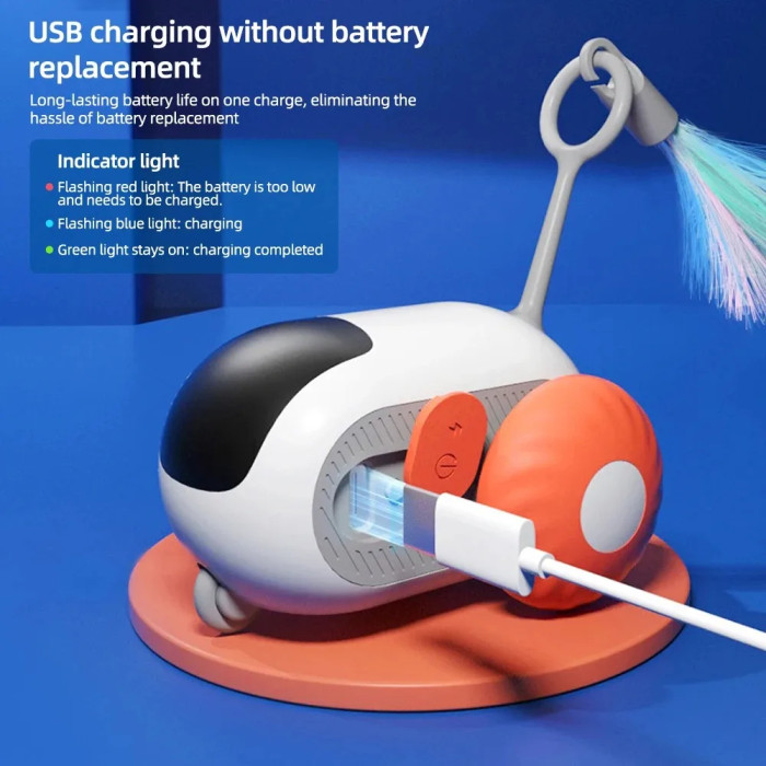 Smart cat toy car, interactive cat toy ball, automatic rolling, remote control toy car, indoor cat accessories, pet kitten supplies