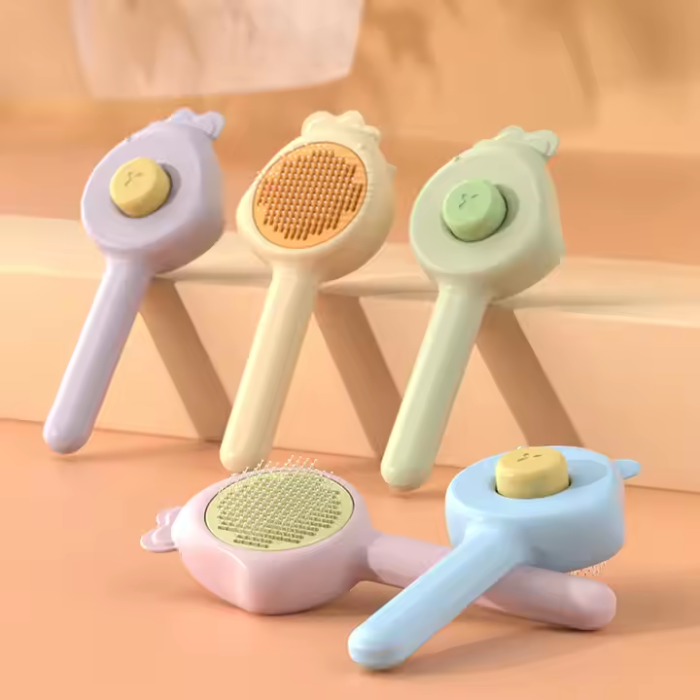 2025 Customized cat combs, dog brushes, one-click floating hairpin combs for pets, cleaning and beauty removal combs, and pet products