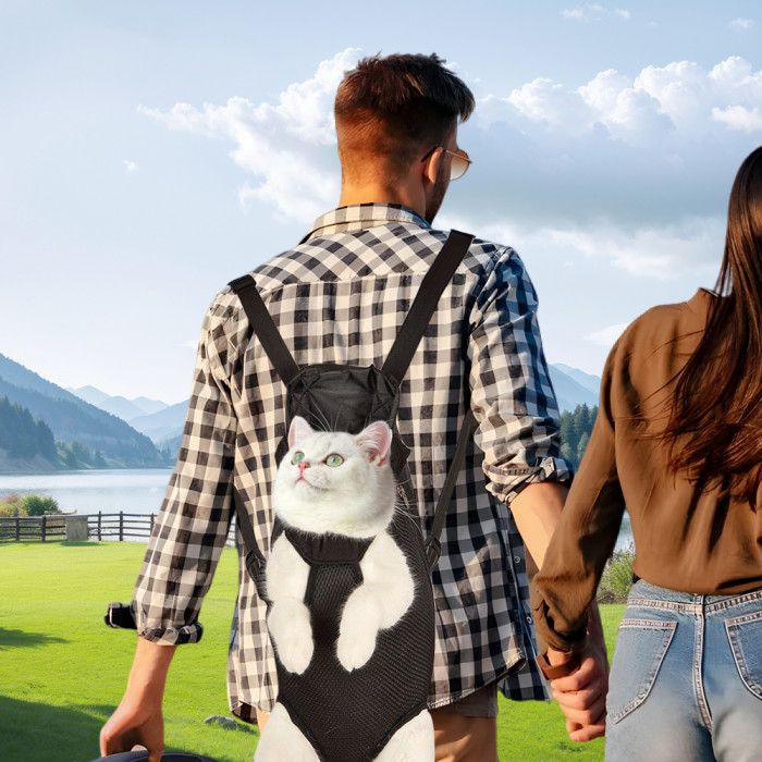 Factory price wholesale pet supplies, easy to install, quick-release buckle pet bags, thickened shoulder adjustable dog backpacks, pet harnesses