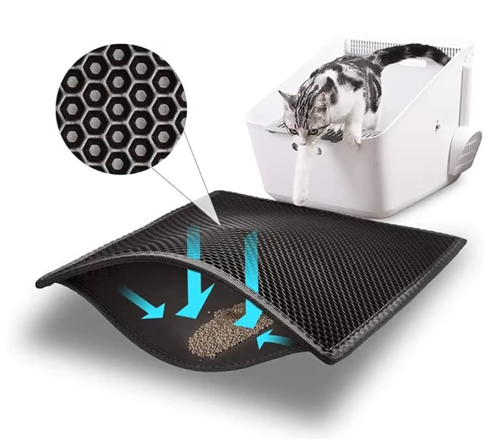 Extra-large EVA double-layer cat litter pad, thick waterproof pet pad, anti-tracking carpet, anti-dirt and messy wholesale supply