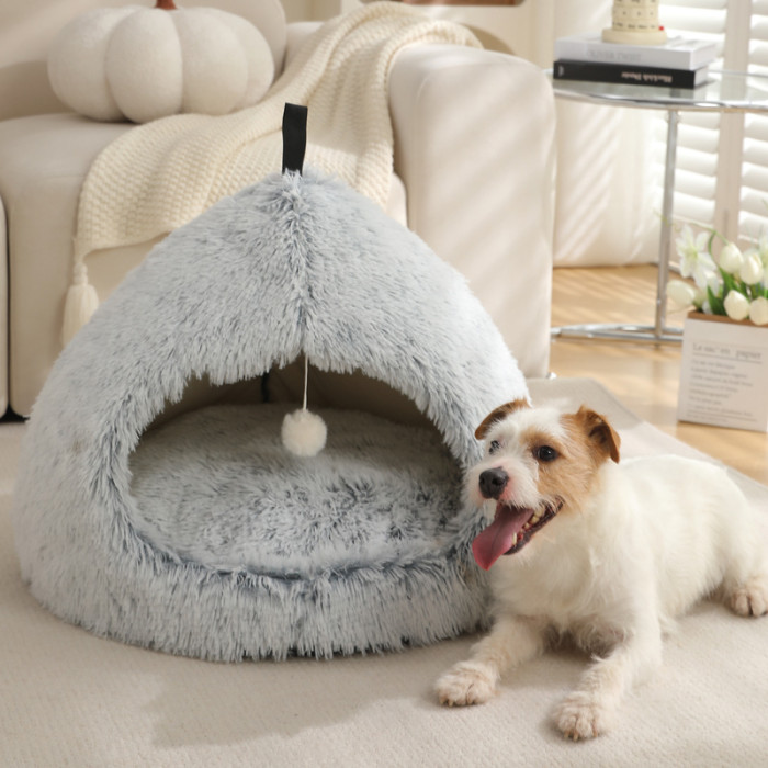 New winter solid pattern cat bed plush warm dog bed pad, eco-friendly fabric dog bed deep sleep pet product