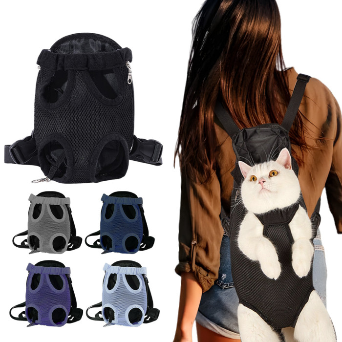 Factory price wholesale pet supplies, easy to install, quick-release buckle pet bags, thickened shoulder adjustable dog backpacks, pet harnesses