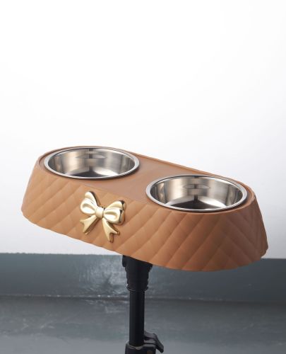 Wholesale of pet supplies, bow, pet double bowls, stainless steel dog bowls, drinking and feeding cat bowls