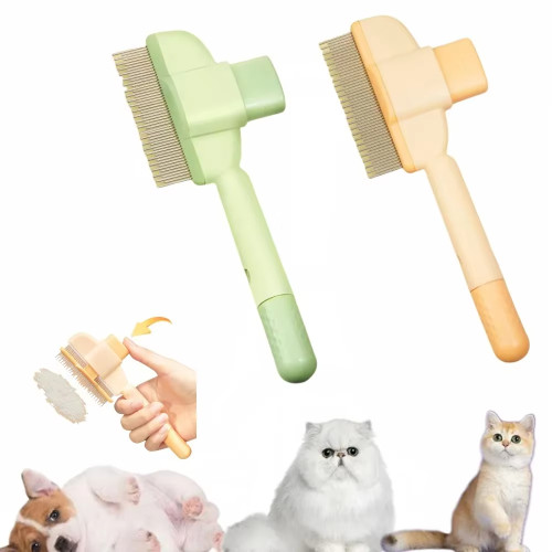 One-click pet hair removal brush, cat and dog hair combing and care comb, long pet hair removal cleaning bath brush, dog products
