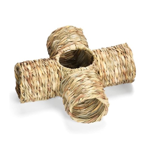 3-way hamster tunnel, handmade pet products, chewing toys, mouse toys, portable hamster cave weaving, hamster tunnel, small animal games