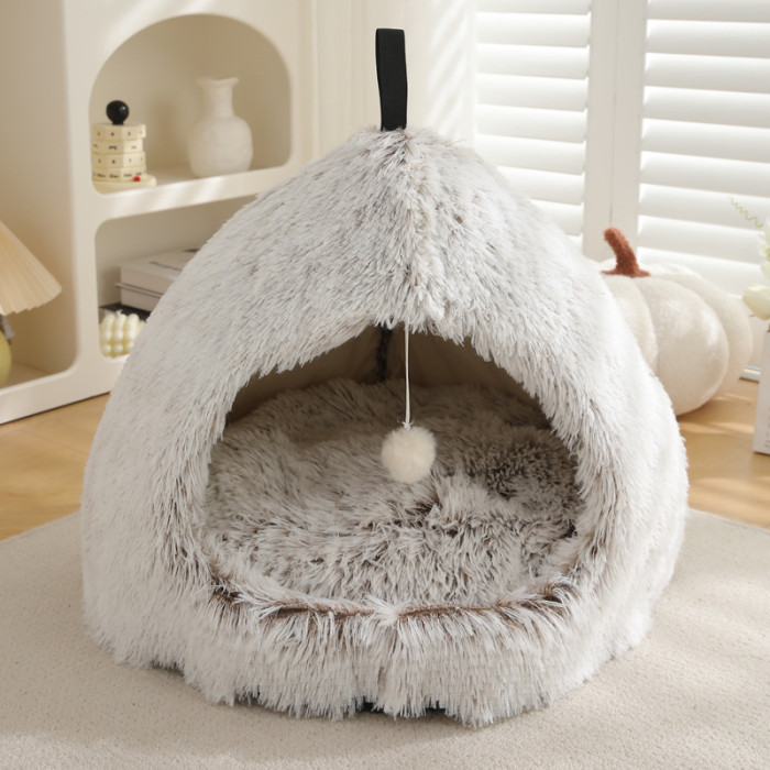 New winter solid pattern cat bed plush warm dog bed pad, eco-friendly fabric dog bed deep sleep pet product