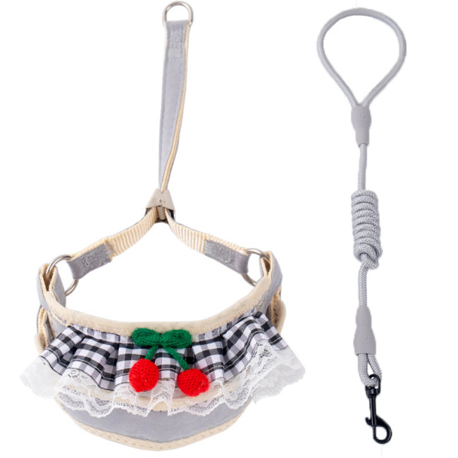 Cute cartoon summer lightweight adjustable soft pet harnesses, durable puppy pads, belts, collars, pet supplies for puppies and cats