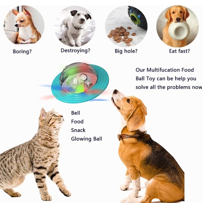 Best-selling dog and cat treatment balls, chewable teeth cleaning interactive flying saucer toys, training and self-entertainment pet supplies