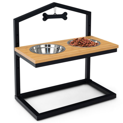 The metal frame high-rack feeder pet bowl will be the ideal choice to accompany your pet as it grows up. Maintain a good eating posture
