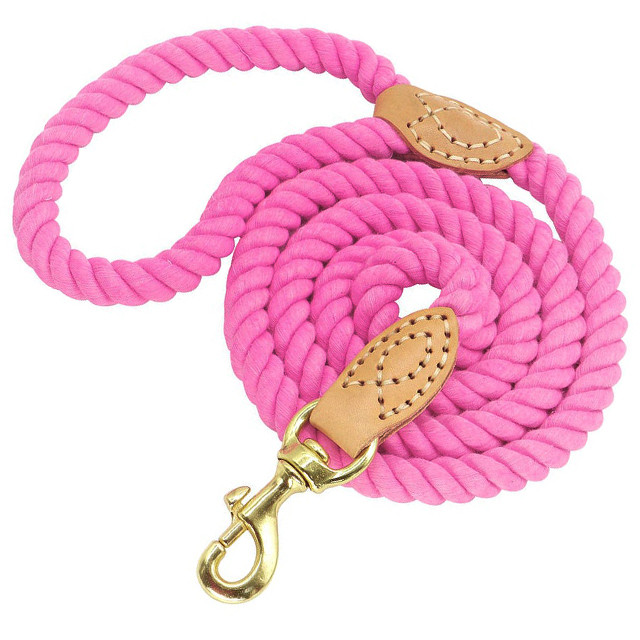 High-quality custom cotton rope dog skin strap, colorful pet training tools, premium leather manufacturer, direct wholesale best
