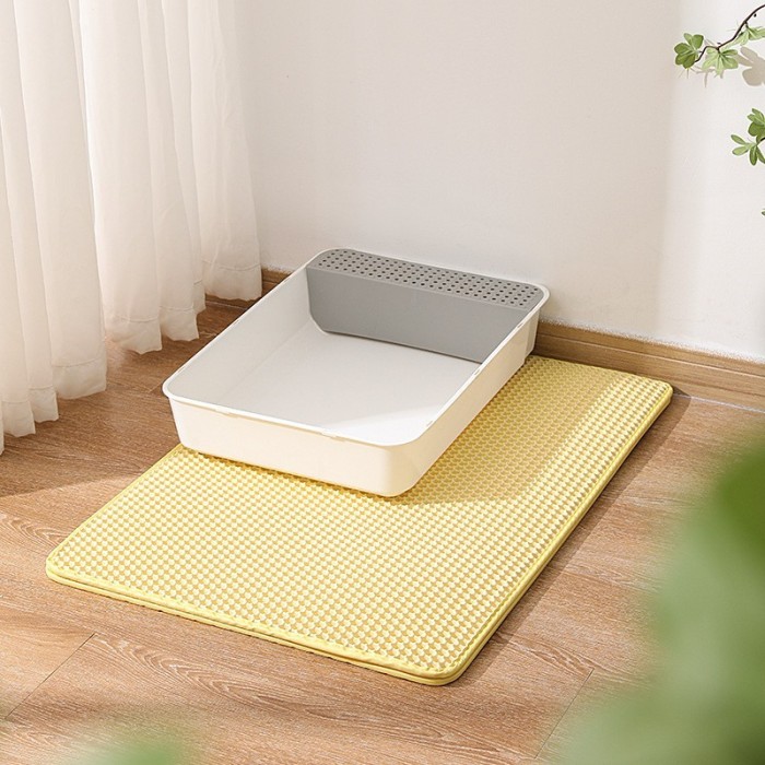 Waterproof pet cat litter pad, double-layer pet cat litter box pad, anti-slip sand cat pad, washable mattress cleaning pad product
