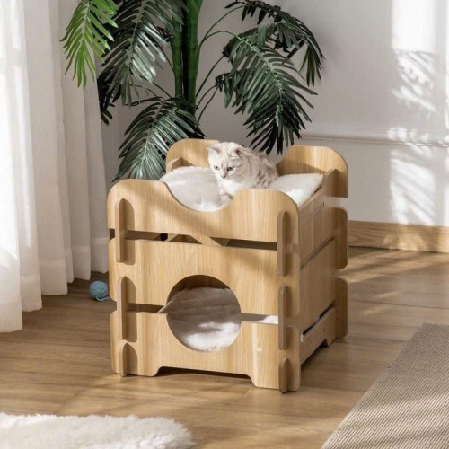 Wholesale prices of eco-friendly, luxurious and modern solid wood pet furniture, cat houses and dog beds are low