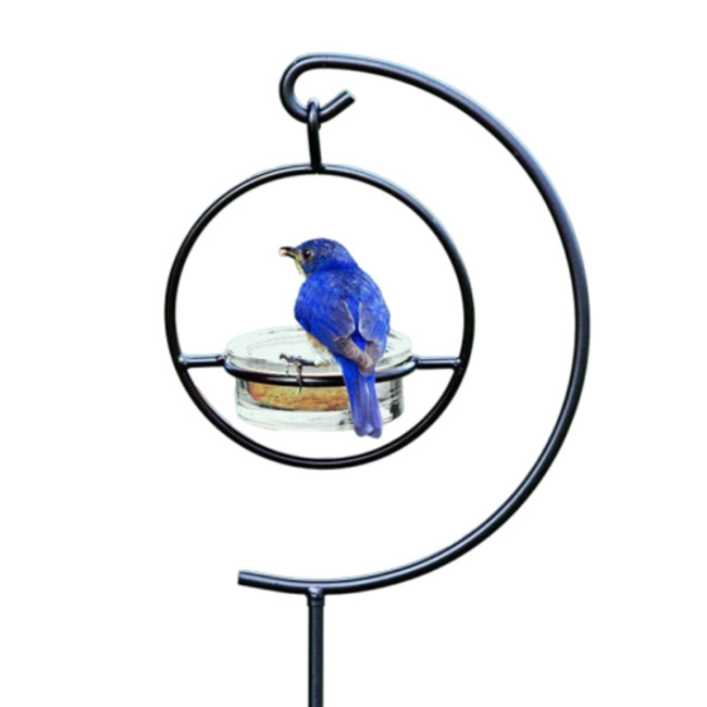 The popular decorative bird feeder rod is made of metal dead matte black, allowing you to attract more birds and easily place an additional bird feeder