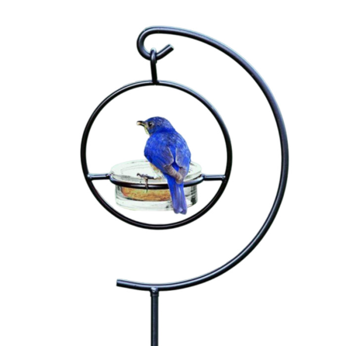 The popular decorative bird feeder rod is made of metal dead matte black, allowing you to attract more birds and easily place an additional bird feeder
