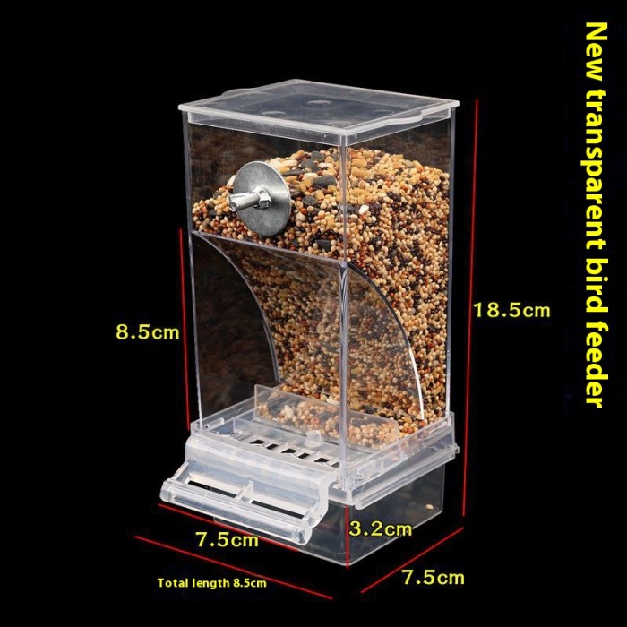 Parrot food boxes, anti-overflow and anti-splash automatic bird feeders, bird feeders, hanging dispensers, wholesale of pet bird supplies发