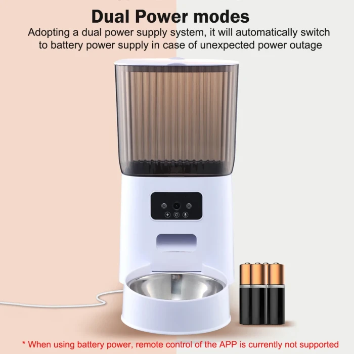 5L automatic feeder cat WiFi with camera high-definition intelligent interactive pet food dispenser timer stainless steel