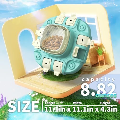 Dog Puzzle Toy - Interactive Dog Slow Feeder & Treat Dispenser, Brain Training Game for Dogs of All Size