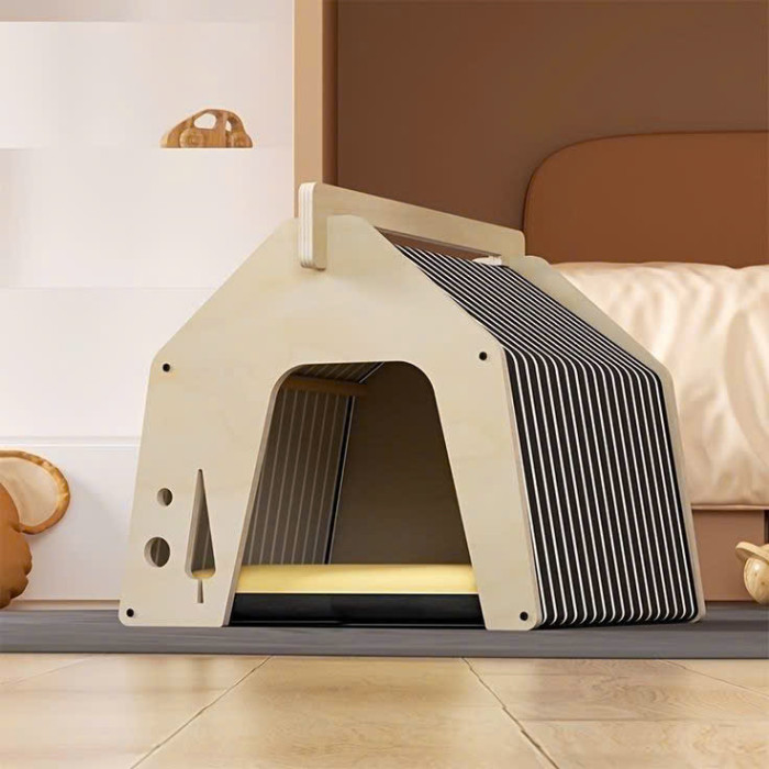 Best products: Pet supplies, wooden cat houses, solid wood, eco-friendly wooden cardboard cat beds, discounted prices
