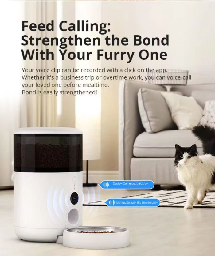 2.6L new pet supplies wifi remote control pet feeder, voice, video, timed feeding, infrared night vision, moisture-proof