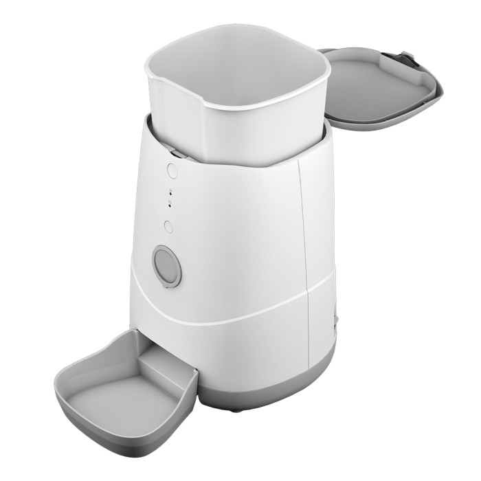 3.7-liter smart pet snack feeder, cat and dog timed dry food dispenser, 2023 new pet product, supports Alexa Google Assistant