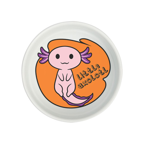 NATURA AXOLOTL 8-ounce ceramic Cute pet bowl 250ml 13 cm High-quality healthy material for cats and dogs