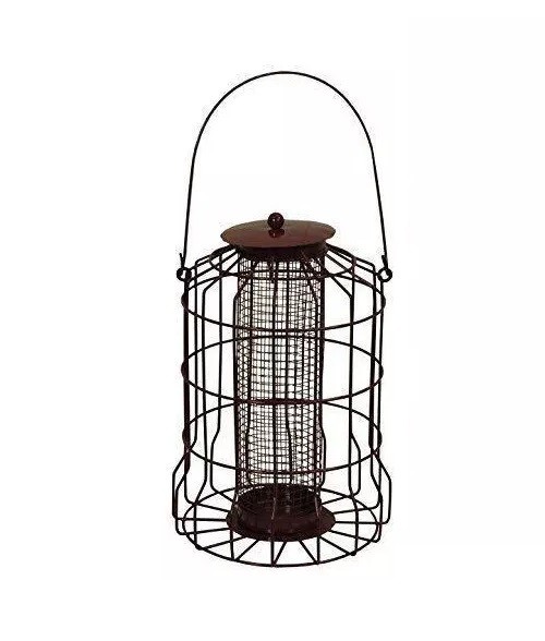 Wholesale and sale of bird feeders, metal two-color shelves with silver-plated hanging decoration, handmade bird feeders for home gardens